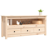 NNEVL TV Cabinet 114x35x52 cm Solid Wood Pine
