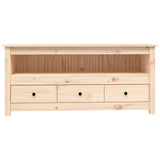 NNEVL TV Cabinet 114x35x52 cm Solid Wood Pine
