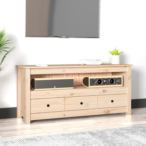 NNEVL TV Cabinet 114x35x52 cm Solid Wood Pine