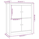 NNEVL Sideboard 83x41.5x100 cm Solid Wood Pine