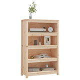 NNEVL Book Cabinet 80x35x126 cm Solid Wood Pine