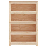 NNEVL Book Cabinet 80x35x126 cm Solid Wood Pine