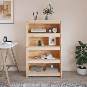 NNEVL Book Cabinet 80x35x126 cm Solid Wood Pine