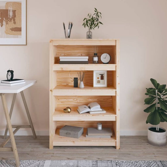NNEVL Book Cabinet 80x35x126 cm Solid Wood Pine