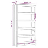 NNEVL Book Cabinet 80x35x154 cm Solid Wood Pine