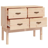 NNEVL Console Cabinet 90x40x78 cm Solid Wood Pine