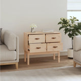 NNEVL Console Cabinet 90x40x78 cm Solid Wood Pine