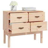 NNEVL Console Cabinet 90x40x78 cm Solid Wood Pine