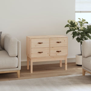 NNEVL Console Cabinet 90x40x78 cm Solid Wood Pine