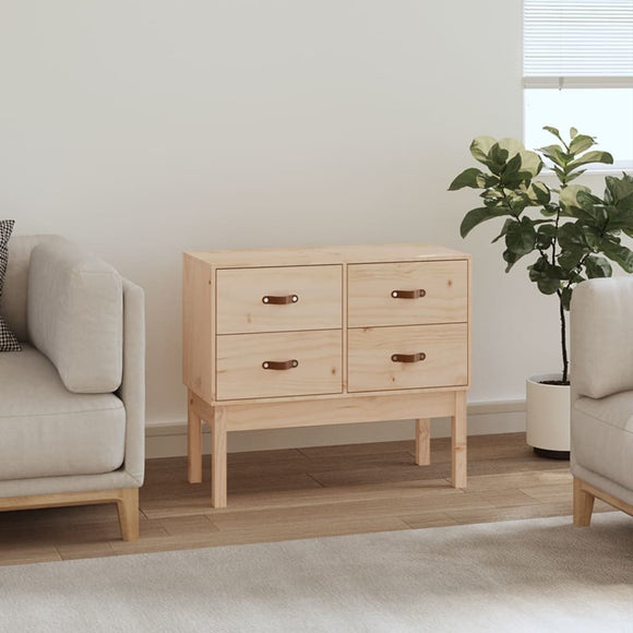 NNEVL Console Cabinet 90x40x78 cm Solid Wood Pine