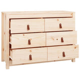NNEVL Side Cabinet 100x40x72 cm Solid Wood Pine