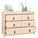 NNEVL Side Cabinet 100x40x72 cm Solid Wood Pine