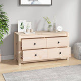 NNEVL Side Cabinet 100x40x54 cm Solid Wood Pine