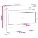 NNEVL Hall Bench 80x40x60 cm Solid Wood Pine