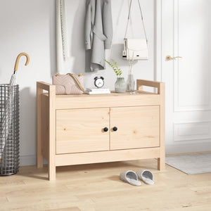 NNEVL Hall Bench 80x40x60 cm Solid Wood Pine