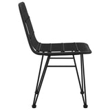 NNEVL Garden Chairs 2 pcs Black 48x62x84 cm PE Rattan