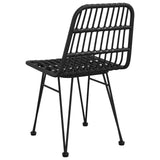 NNEVL Garden Chairs 2 pcs Black 48x62x84 cm PE Rattan