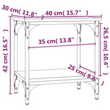 NNEVL Side Table Sonoma Oak 40x30x42 cm Engineered Wood