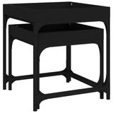 NNEVL Side Tables 2 pcs Black Engineered Wood