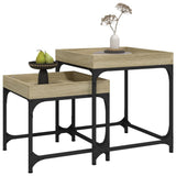 NNEVL Side Tables 2 pcs Sonoma Oak Engineered Wood