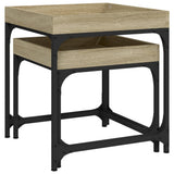 NNEVL Side Tables 2 pcs Sonoma Oak Engineered Wood