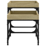 NNEVL Side Tables 2 pcs Sonoma Oak Engineered Wood