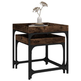 NNEVL Side Tables 2 pcs Smoked Oak Engineered Wood