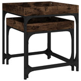 NNEVL Side Tables 2 pcs Smoked Oak Engineered Wood