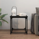 NNEVL Side Table Black 40x40x40 cm Engineered Wood