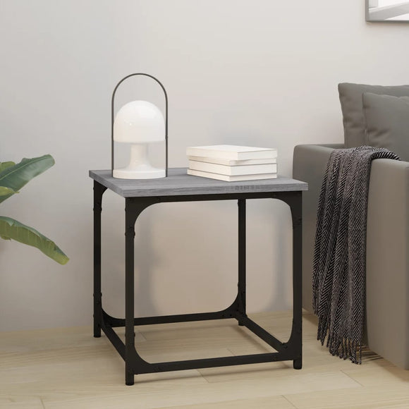 NNEVL Side Table Grey Sonoma 40x40x40 cm Engineered Wood