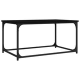 NNEVL Coffee Table Black 80x50x40 cm Engineered Wood and Iron