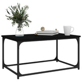 NNEVL Coffee Table Black 80x50x40 cm Engineered Wood and Iron