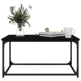 NNEVL Coffee Table Black 80x50x40 cm Engineered Wood and Iron