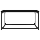NNEVL Coffee Table Black 80x50x40 cm Engineered Wood and Iron