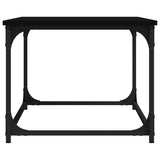 NNEVL Coffee Table Black 80x50x40 cm Engineered Wood and Iron