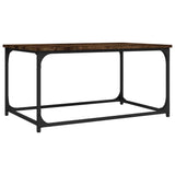 NNEVL Coffee Table Smoked Oak 80x50x40 cm Engineered Wood and Iron