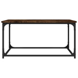 NNEVL Coffee Table Smoked Oak 80x50x40 cm Engineered Wood and Iron
