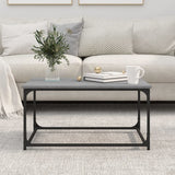 NNEVL Coffee Table Grey Sonoma 80x50x40 cm Engineered Wood and Iron