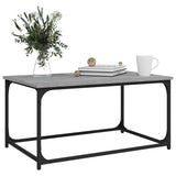 NNEVL Coffee Table Grey Sonoma 80x50x40 cm Engineered Wood and Iron