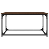 NNEVL Coffee Table Brown Oak 80x50x40 cm Engineered Wood and Iron