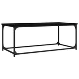 NNEVL Coffee Table Black 102x50x40 cm Engineered Wood and Iron