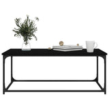 NNEVL Coffee Table Black 102x50x40 cm Engineered Wood and Iron