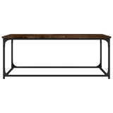 NNEVL Coffee Table Smoked Oak 102x50x40 cm Engineered Wood and Iron