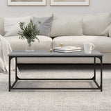 NNEVL Coffee Table Grey Sonoma 102x50x40 cm Engineered Wood and Iron