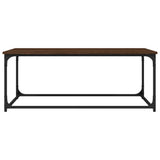 NNEVL Coffee Table Brown Oak 102x50x40 cm Engineered Wood and Iron