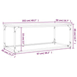 NNEVL Coffee Table Brown Oak 102x50x40 cm Engineered Wood and Iron