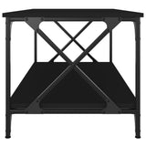 NNEVL Coffee Table Black 100x50x45 cm Engineered Wood and Iron