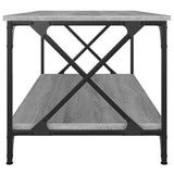 NNEVL Coffee Table Grey Sonoma 100x50x45 cm Engineered Wood and Iron