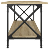 NNEVL Coffee Table Sonoma Oak 100x45x45 cm Engineered Wood and Iron