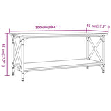 NNEVL Coffee Table Sonoma Oak 100x45x45 cm Engineered Wood and Iron